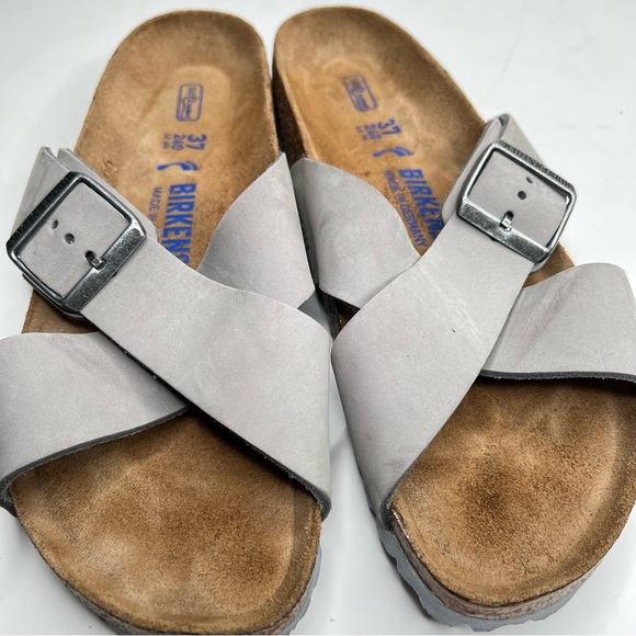 BIRKENSTOCK Siena Soft Footbed Nubuck Leather Dove Gray Size 37 EU 6 - 6.5 US - Picture 15 of 15